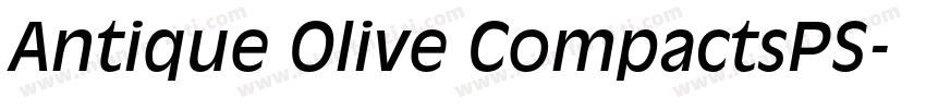 Antique Olive CompactsPS字体转换